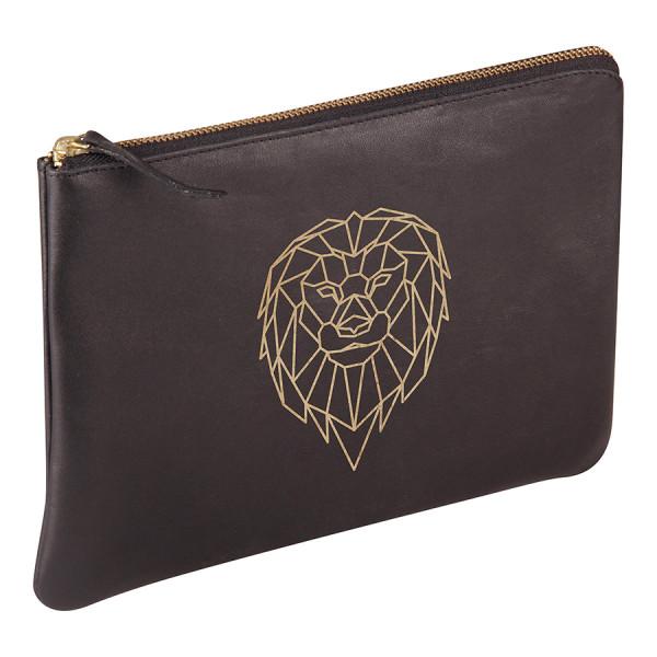 Pochette en cuir universelle 27 x 19 cm Forêt Noire Lion