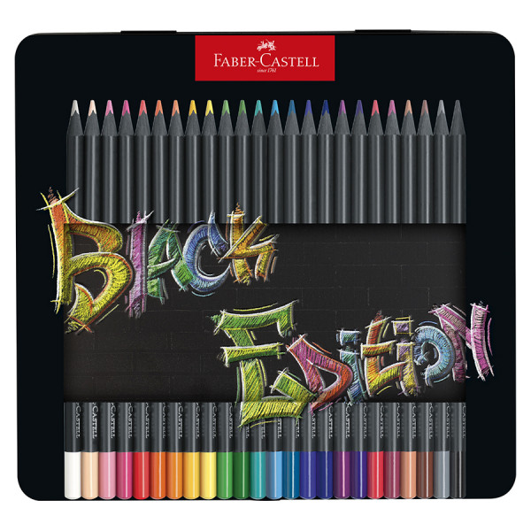 Coffret Crayons de couleur Black Edition 24 pcs