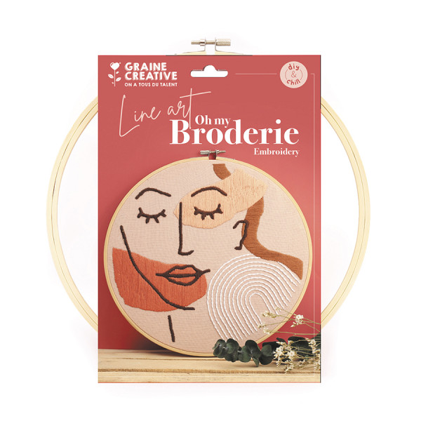 Kit Broderie Visage Line Art