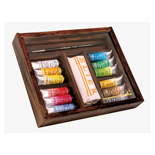 Coffret en bois La Petite Aquarelle 12 x 10 ml