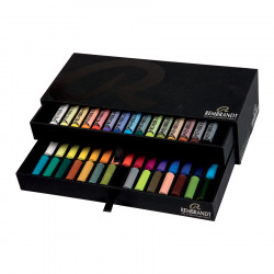 Coffret en bois de Luxe Pastel tendre Rembrandt 30 1/2 + 15 entiers