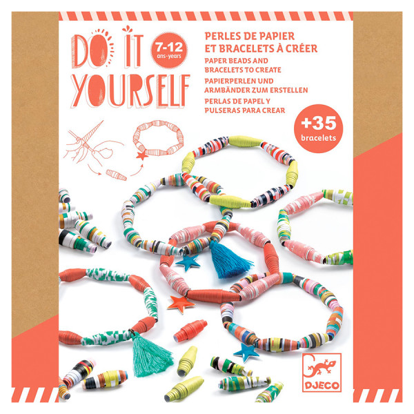 Kit DIY Perles de papier et Bracelets Pop et acidulés