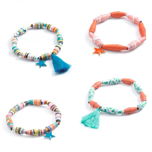 Kit DIY Perles de papier et Bracelets Pop et acidulés