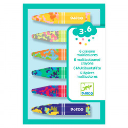 Crayons de cire multicolores 6 pcs