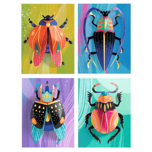 Tableaux 3D Insectes en papier Paper Bugs