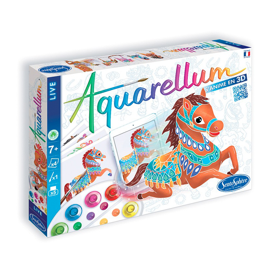 Aquarellum 3D Live Chevaux - Scrapmalin