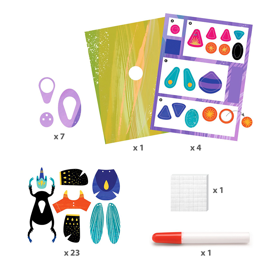 Kit bijoux enfant Djeco - Perles alphabet - 10 pcs - Kit activité