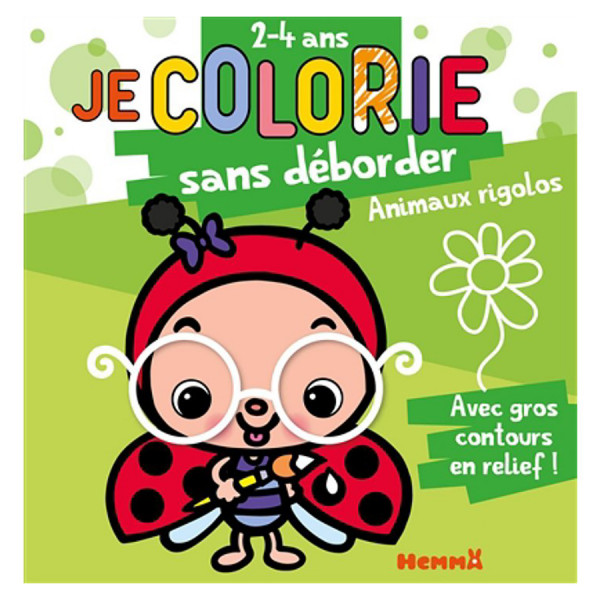 Album de coloriage Je colorie sans déborder Animaux rigolos