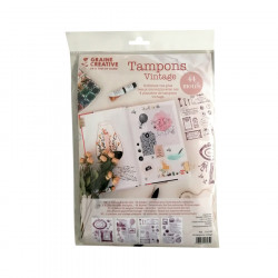 Tampons Transparents Vintage 44 pcs