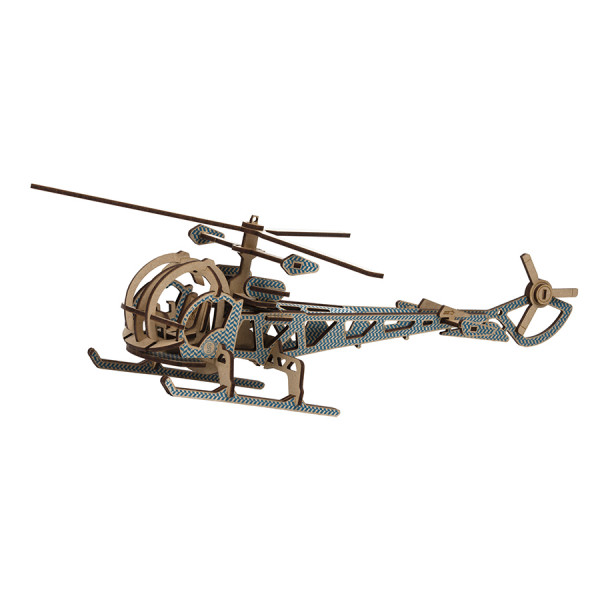 Maquette en bois 11 x 36 cm Hélicoptère