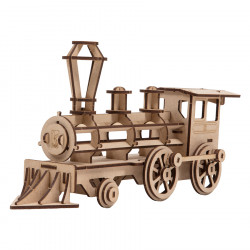 Maquette en bois 16 x 34 cm Locomotive