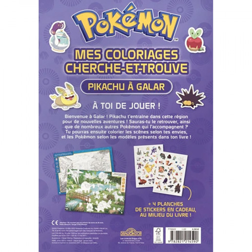 Livre de coloriage Mes coloriages cherche-et-trouve Pikachu à Galar