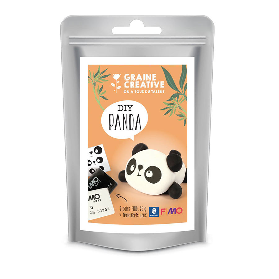 Sachet de 6 masques Panda en carton à decorer