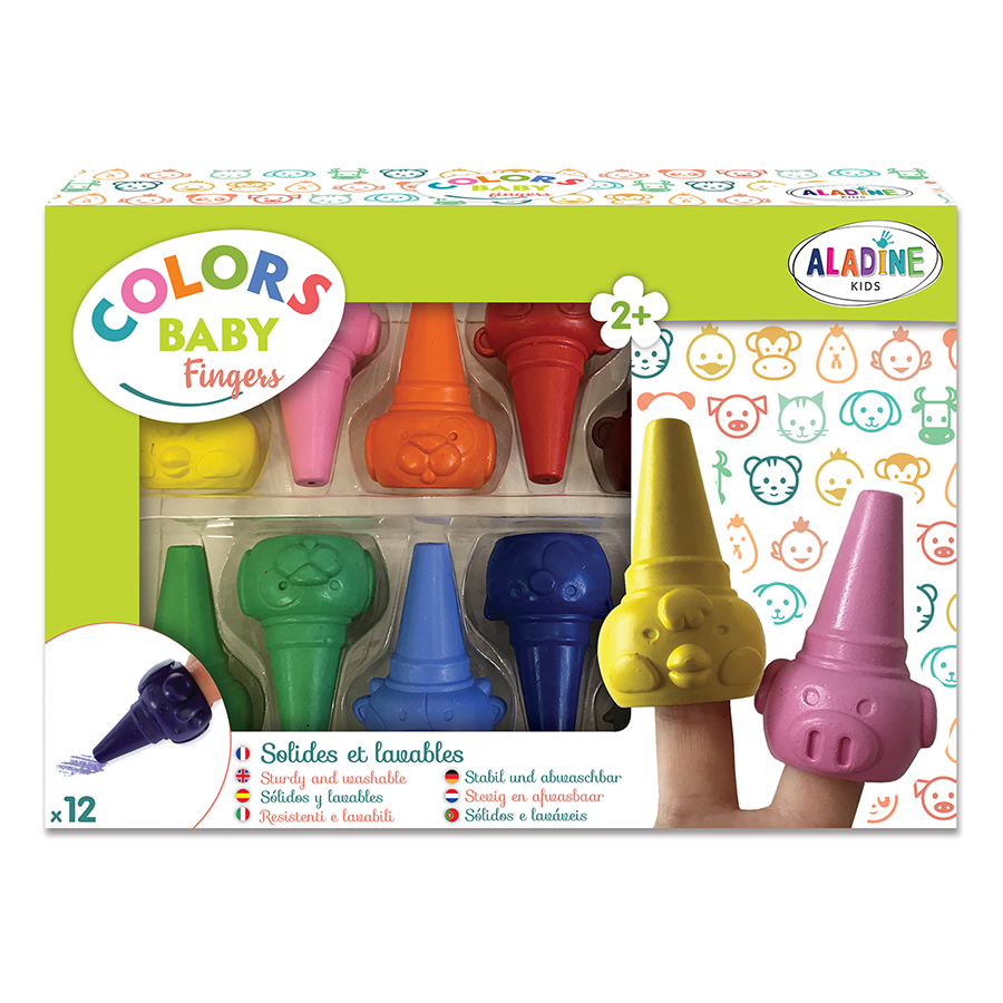 Crayon à doigt Colors Baby Fingers 12 pcs - Scrapmalin