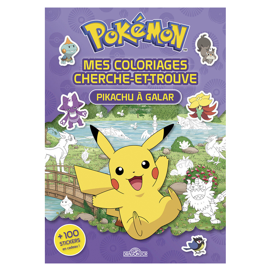 Set carnet + stylo + crayon + stickers Pokemon