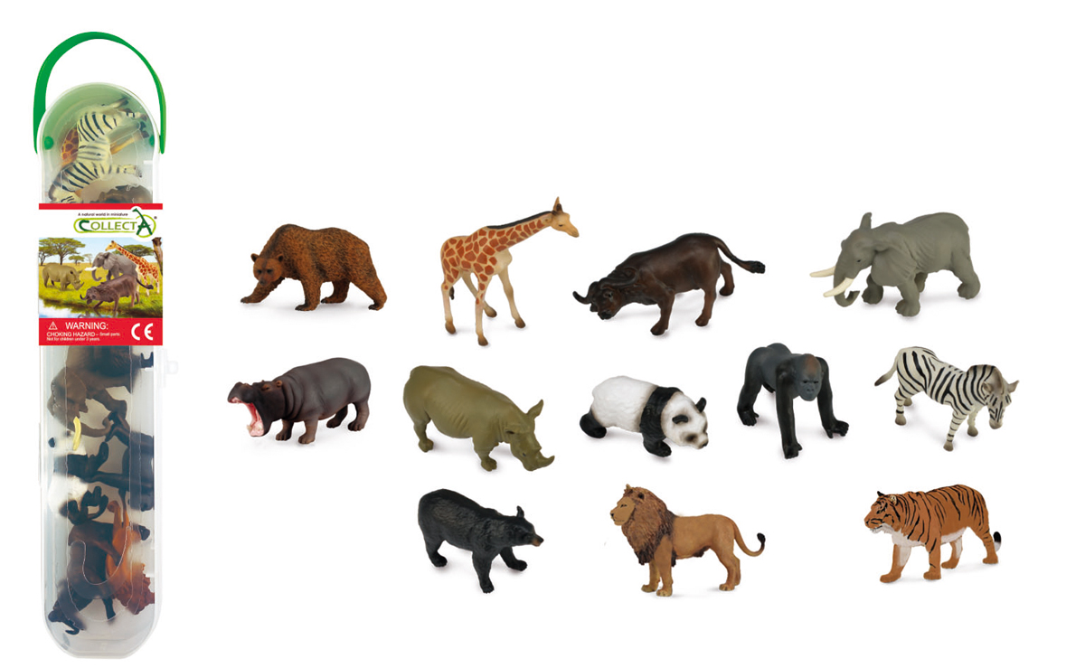 Figurines Animaux sauvages 12 pcs - Scrapmalin