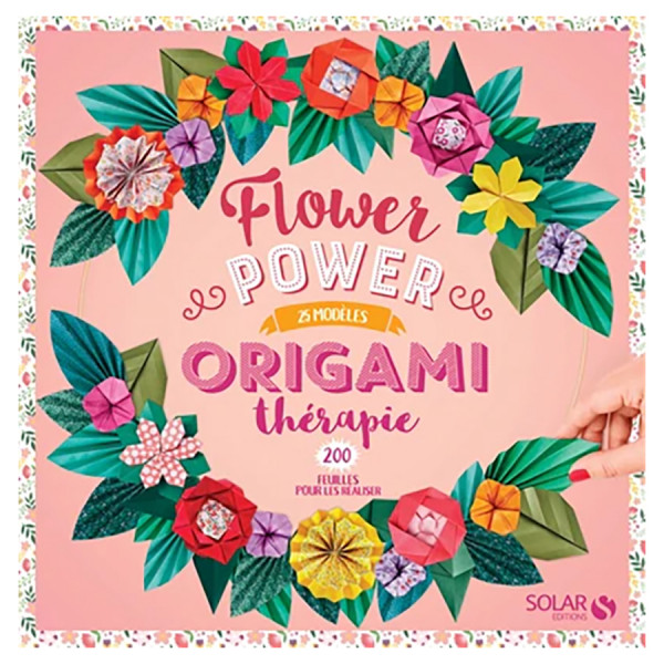 Livre Kit Origami Thérapie Flower Power