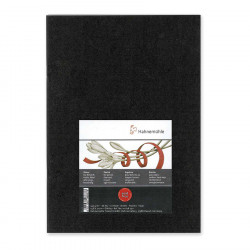 Carnet à dessin souple couverture noire 140 g/m² A5 14.8 x 21 cm