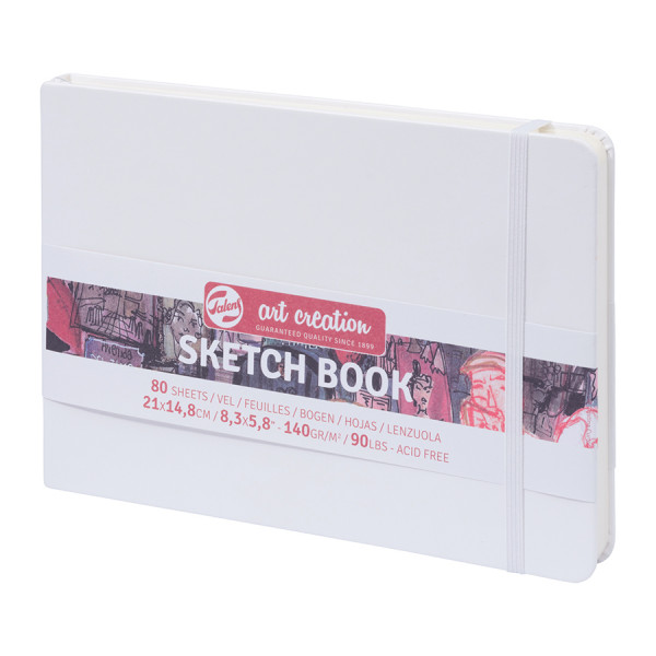 Carnet de croquis Blanc 140 g/m² 80 feuilles 15 x 21 cm