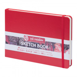 Carnet de croquis Rouge 140 g/m² 80 feuilles 15 x 21 cm