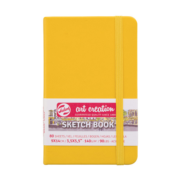 Carnet de croquis Jaune d'or 140 g/m² 80 feuilles 9 x 14 cm