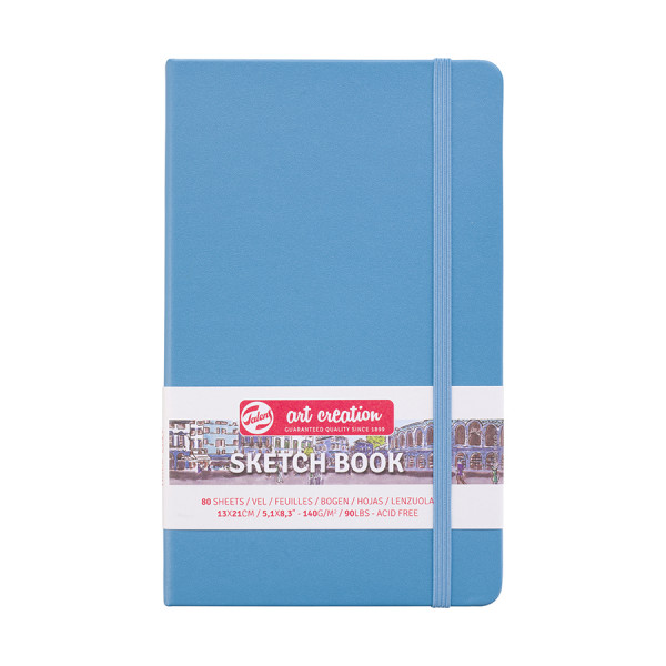 Carnet de croquis Bleu ciel 140 g/m² 80 feuilles 13 x 21 cm