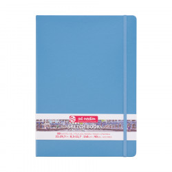 Carnet de croquis Bleu ciel 140 g/m² 80 feuilles A4 21 x 29.7 cm