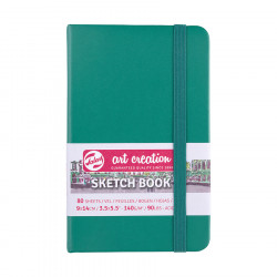 Carnet de croquis Vert forêt 140 g/m² 80 feuilles 9 x 14 cm