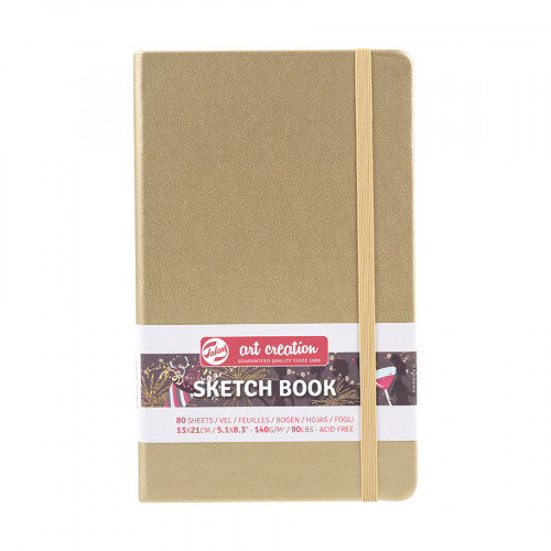 Carnet de croquis Or blanc 140 g/m² 80 feuilles 13 x 21 cm