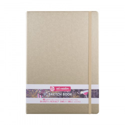 Carnet de croquis Or blanc 140 g/m² 80 feuilles A4 21 x 29.7 cm