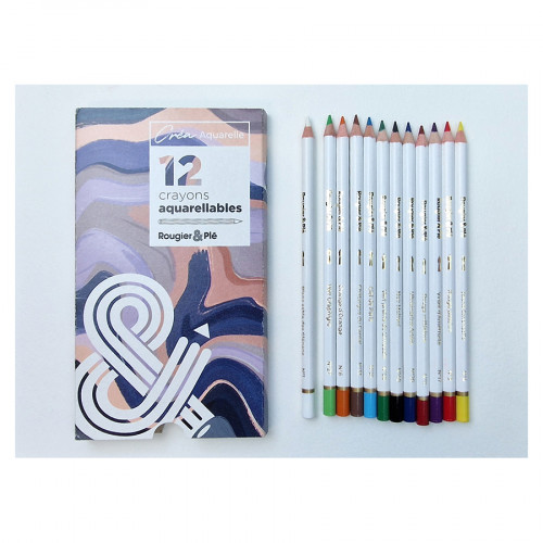Crayons de couleur Aquarellables Créa Aquarelle Boîte de 12
