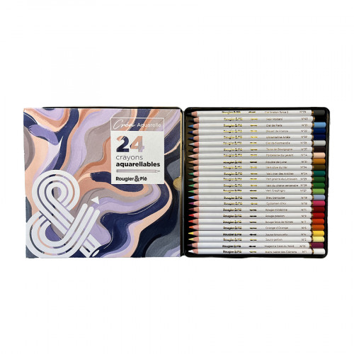 Crayons de couleur Aquarellables Créa Aquarelle Boîte de 24