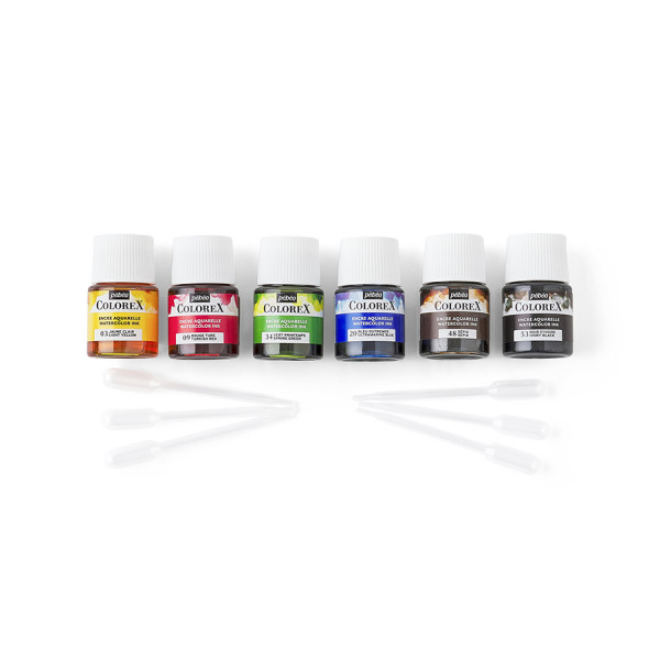 Encre aquarelle Colorex Set Essentiels 6 x 20 ml