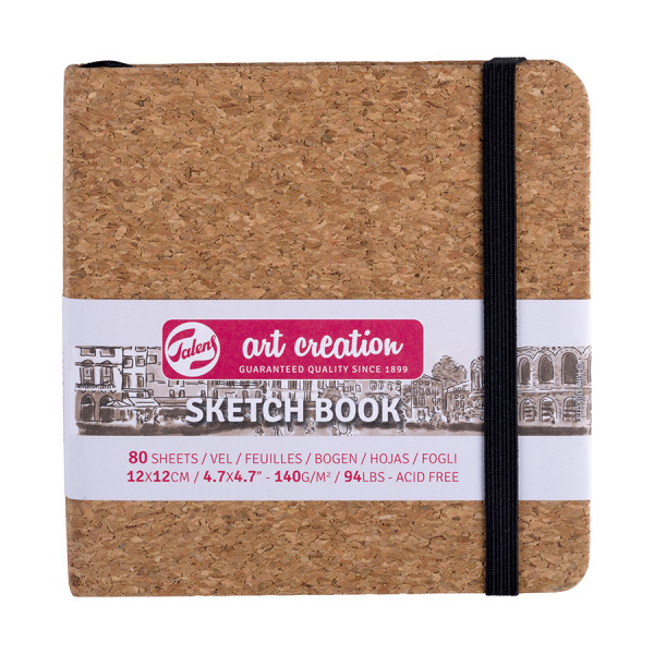 Carnet de croquis Liège 140 g/m² 80 feuilles 12 x 12 cm