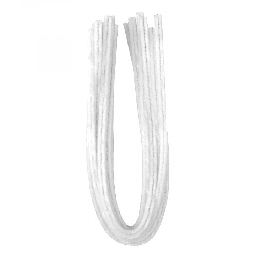 Chenille cure-pipe 50 cm par 10 Blanc