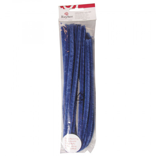 Chenille cure-pipe 50 cm par 10 Bleu Foncé