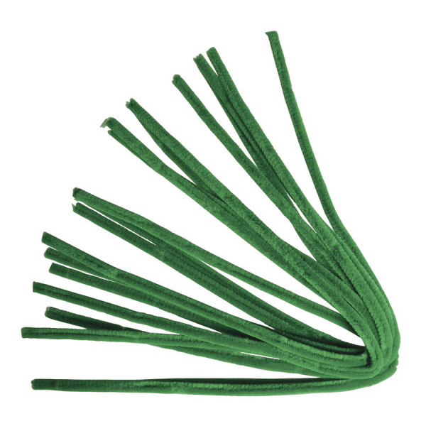 Chenille cure-pipe 50 cm par 10 Vert Moyen