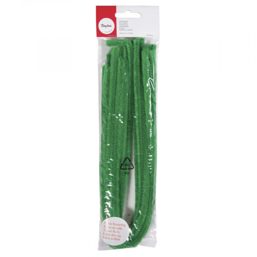 Chenille cure-pipe 50 cm par 10 Vert Moyen