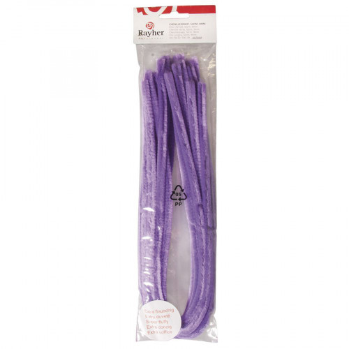 Chenille cure-pipe 50 cm par 10 Lilas Foncé