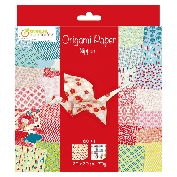 Papier Origami 20 x 20 cm 60 Feuilles Nippon