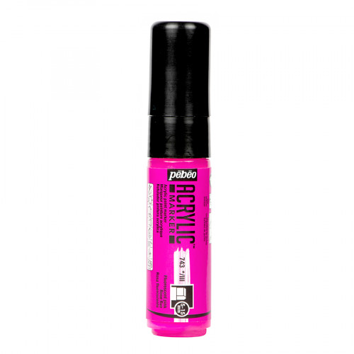 Feutre Acrylic Marker Pointe large 5 - 15 mm Rose Fluo