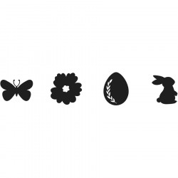 Tampon Bois Mariposa 4 pcs Pâques