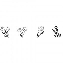 Tampon Bois Mariposa 4 pcs Fleurs