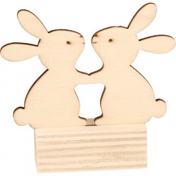 Marque-Places en Bois 7.5 x 8 x 2 cm 6 pcs Lapin