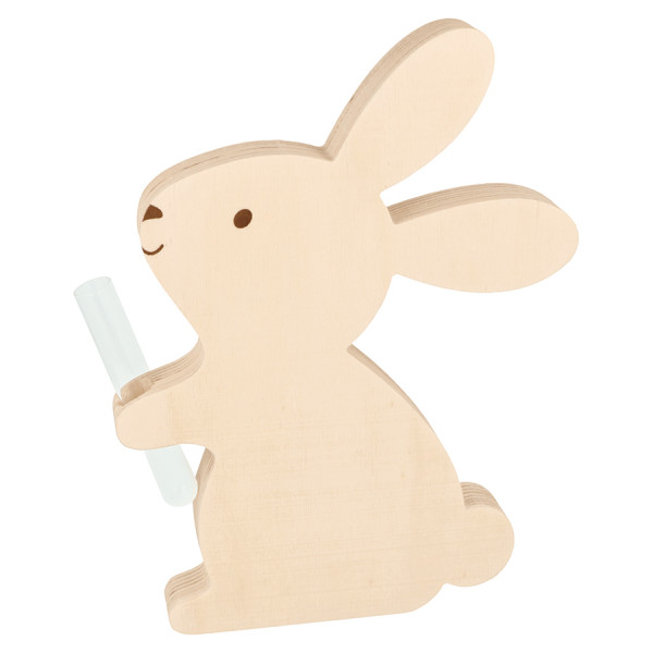 Soliflore Lapin en Bois 18 x 24 x 2.5 cm