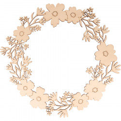 Couronne de Fleurs en Bois Mariposa 38 x 0.5 cm