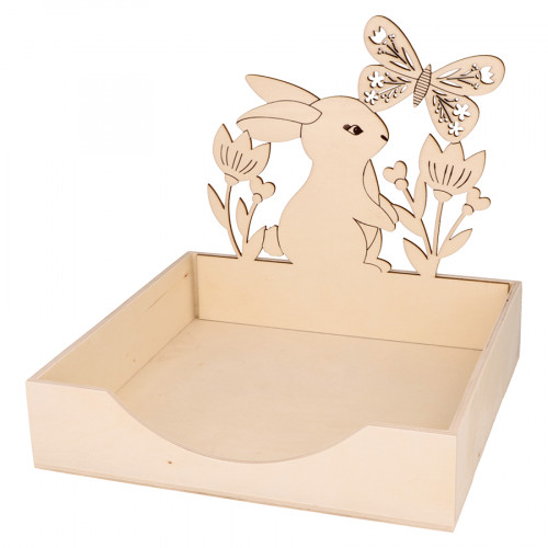 Porte-serviettes en Bois Mariposa 22 x 22 x 20.5 cm Lapin