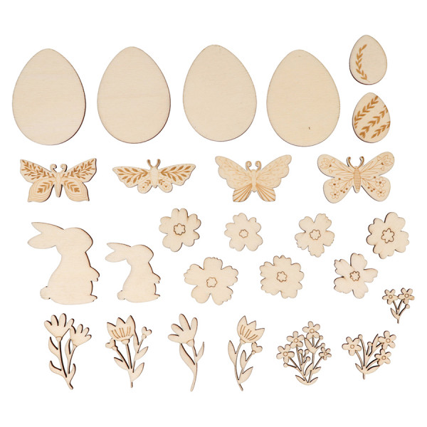 Silhouettes en Bois Mariposa 26 pcs