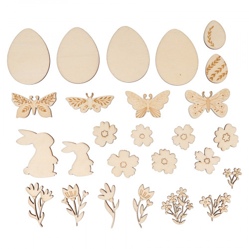 Silhouettes en Bois Mariposa 26 pcs