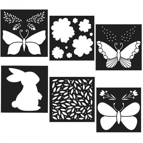 Pochoirs Mariposa 9 x 9 cm 12 pcs